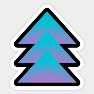 Abstract Geometric Gradient in Blue and Purple Sticker